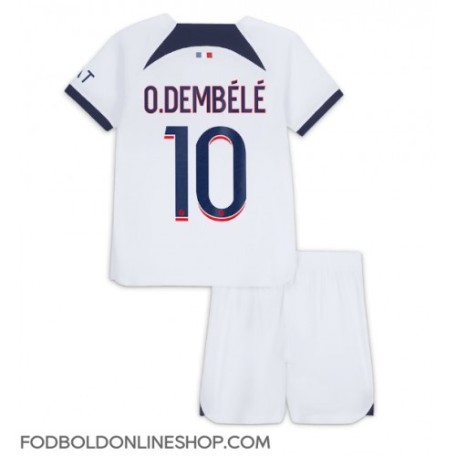 Paris Saint-Germain Ousmane Dembele #10 Udebane Trøje Børn 2023-24 Kortærmet (+ Korte bukser)